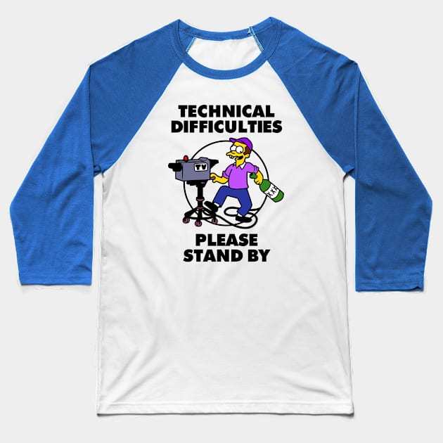 Technical Television Problem Baseball T-Shirt by buby87